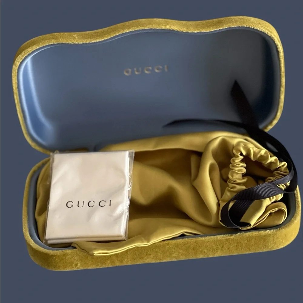 GUCCI Brown Gradient Turquoise-002 Butterfly Ladies Sunglasses | OS | Preowned - Picture 9 of 15